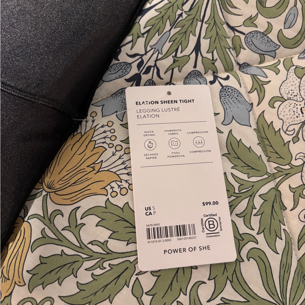 Athleta Elation Sheen Tight Black Leggings S - Picture 4 of 8